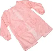 [BESPORTBLE] Long Sleeve Cleaning Apron for Women Stain Resistant Kitchen Smock for Housekeeping Dishwashing Comprehensive Protection Floral Design