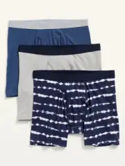 NWT Old Navy Soft-Washed Built-In Flex Boxer Briefs 3-Pack Cool Tie-Dye Men M