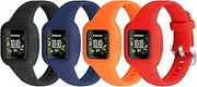 Vanet 4 Pack Compatible with Garmin Vivofit Jr 3 Bands for Kids, Soft Silicone Sport Breathable Bands Adjustable Replacement for Girls Boys