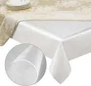 tablecloths by design - Quality Table Pad Protector, Superior Protection from Spills, Scratches & Heat - Reusable Table Cloth with Cushion Flannel Backing (54 x 140)