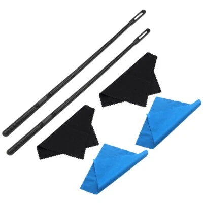 Flute Cleaning Rod with Flute Cleaning Cloth Sets Flute Piccolo Cleaning Swabs