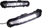 DRL Compatible For Mondeo Fusion 2011 2012 2013 LED Daytime Running Lights LED Daylight Fog Lamp With Turn Signal Style Relay(Only white light)