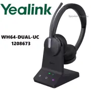 Yealink WH64-DUAL-UC 1208673 Dual UC Wireless Headset DECT Bluetooth