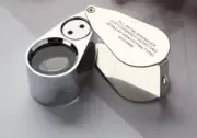 40X Jewelry Loupe All Metal Currency Identify Magnifier with LED UV Light