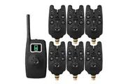 Lixada Wireless Fishing Bite Alarms Set Digital Fishing Alarm Kit LED Alarm Indicator Alert Bell Receiver Fishing Tackle with Zippered Box