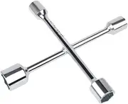 Lug Wrench Socket Sizes 8 mm, 10 mm, 12 mm, 14 mm Heavy Duty Lug Wheel Wrench Professional Lug Nut Remover 4 Way Cross Wrench