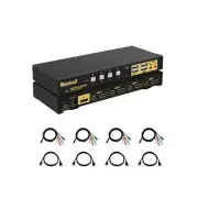 KVM Switch HDMI 4 Port Support Ultra HD 4k@60hz for 4 Computers 1 Monitor, HD...