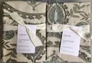 Pottery Barn Lila Suzani Rustic Embroidered Standard Size Pillow Shams Set/2