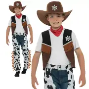 Boys Cowboy Woody Fancy Dress Costume Western Book Week Childrens Kids Outfit