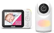 VTech BM3900N 3.5" Pan & Tilt Video Baby Monitor with Night Light, 2-Way Talk, Soothing Sounds, Room Temperature Monitor, up to 14 Hours Battery Life