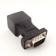 DB15 VGA Male to RJ45 Female Extender Connector CAT5 5e 6 Network Cable Adapter