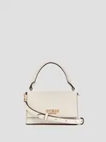 GUESS White Fedana Mini Top Handle Bag