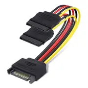 15-Pin SATA Male to 2x15-Pin Female SATA Y-Splitter Extension Cable (CB-SATA SP)