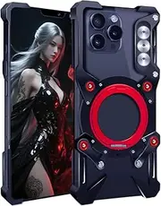 Metal Case for Apple iPhone 12 Pro Max, Cover for iPhone 12 Pro Max Cellphone, Border Mobile Phone Shell, Bracket, Armor, Mechanical Monsters -Black