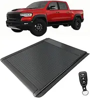 MHXJQY Retractable Hard Truck Bed Tonneau Cover Compatible for Dodge RAM 2500 2003-2024 2025 5'7" (67.4") Bed Cover with Lock 5.7ft Pickup Accessories(Electric)