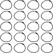 uxcell 30Pcs 5 Inch Ball Bead Chain, Metal Ball Chain with Connectors for Keychain Hanging Ornament Tag Jewelry Necklace Christmas Decoration,Black