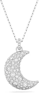 [Swarovski] Sublima Pendant Necklace, Moon, White Crystals in a Rhodium Plated Setting