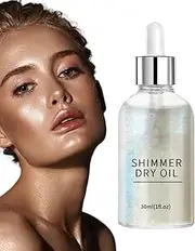 Body Glitter Oil, Shimmering Sparkly Body Oil, Long Lasting Glow, Radiant Highlighter, Skin Glowing Illuminator for Special Occasion or Casual Outing All Day Shine