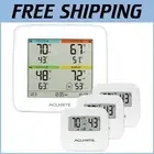 Indoor Temperature & Humidity Station with 3 Wireless Sensors – Easy Monitoring
