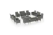vidaXL Garden Lounge Set with Cushions Poly Rattan Multi Colours 8/16 Piece