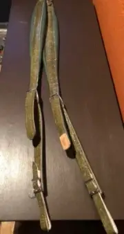 Lino Accordion strap. Dark Green Leather Deluxe
