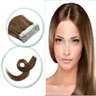 Seamless Tape in Hair Extensions Invisible Skin Weft Remy Human Hair DoubleThick