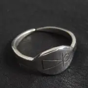 925 Silver Phoenician Tanit Goddess Finger Ring. Carthage Historical Reenactment