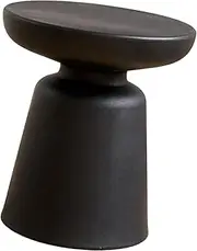 Small Round Side Table Round Coffee Table Drink Table Small Accent Pedestal Table for Dorm Sofa Couch Chair Bathroom Bedroom, Black