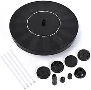 Outdoor 7V 1.5W Pool Solar Panel 6 Nozzles Fountain Birdbath Pond Submersible Water Sprinkler Patio Landscape Decor