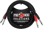 Pig Hog PD-21403 Dual 1/4" Mono (Male) to Dual 1/4" Mono (Male) Dual Cable, 3 feet 10 ft