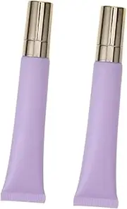 2pcs Purple Frosted Eye Cream Eye Cream Tubes Eye Cream Tube for Women Travel Tubes Refillable Cream Tube Empty Cosmetics Dispenser Empty Cream Tube Makeup Cream Tool Pp Violet