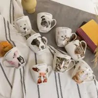 在飛比找momo購物網優惠-【YU Living 信歐傢居】俏皮動物造型陶瓷馬克杯 早餐