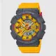 【CASIO】 G-SHOCK 90年代復古運動風 亮眼黃灰撞色 人氣雙顯 對錶GMA-S110Y-9A/GA-110Y-9A-女款 GMA-S110Y-9A