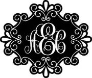 Custom Monogram Initial Vinyl Decal sticker car/truck laptop window