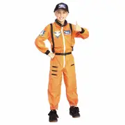 Astronaut Cosmonaut Spaceman Orange Suit Uniform Boys Costume