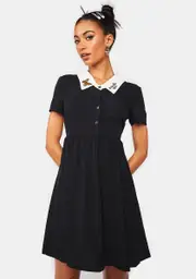 [Dangerfield] Butterfly Embroidered Dress