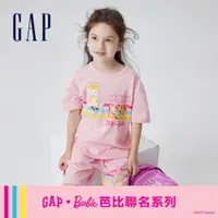 在飛比找蝦皮商城優惠-Gap 女童裝 Gap x Barbie芭比聯名 Logo純