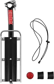Quick Release Rear Rack - Universsal Quick‑Detach Luggage Rack, Adjustable Bikes Cargo Carrier | Reflective Safety Light with Tail Light, Lightweight 360° Adjustable Support Rods for Trunk Bags