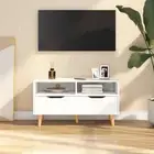 NNEVL TV Cabinet White 90x40x48.5 cm Chipboard