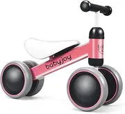 Baby Balance Bike, Kids Ride On Toys, Children Toddler Mini No Pedal Push Scooter, 4 Wheels Infant Walk Toy, Beginner Training Walk Bike Bicycle, Pink