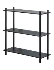 [Furb] 3-Tier Wooden Stand 90cm in Black