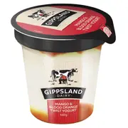 Gippsland Dairy Mango & Blood Orange Twist Yoghurt 160g