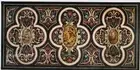 Elegant Look Dining Table Top with Heritage Art Rectangle Marble Meeting Table