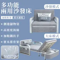 在飛比找momo購物網優惠-【雅蘭仕】小戶型多功能可折疊可儲物沙發床 簡易組裝懶人沙發(