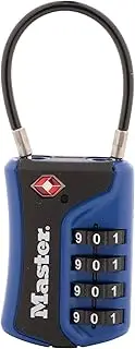 Master Lock 4697D Set Your Own Combination TSA Approved Luggage Lock, 1 Pack, Colors May Vary