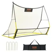 Soccer Trainer 2-IN-1 Portable Soccer Rebounder Net 71"x40" Iron Soccer Practice