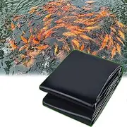 Large Pond Liner, Heavy Duty HDPE Underlay, Garden Pools Underlayment Membrane Reinforced Fish Pond Liners Black Skin Pads, HDPE Reservoir Fountain Landscaping Liners for Waterfall Ponds(6x8m(19.7x26.