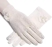 [LERTREE] Summer Women Sun UV Protection Lace Gloves Ladies Short Driving Gloves Touch Screen
