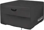 Patio Fire Pit Table Cover Square 32 Inch Outdoor Waterproof Fire Bowl Cover, Bl