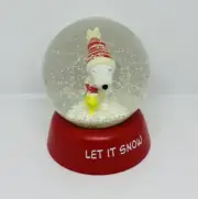 Hallmark Peanuts Snoopy and Woodstock Christmas Snow Globe ‘Let It Snow’ New